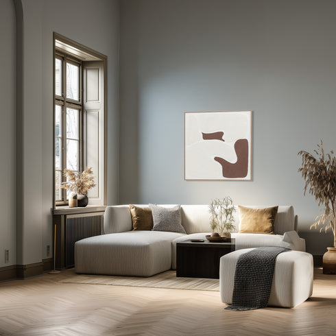 Carta, 3D Painting, H90xW90xD4.5cm, Brown