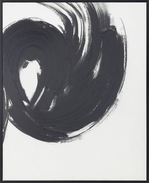 Buffo, Painting, H80xW65xD3,2cm, Black/white