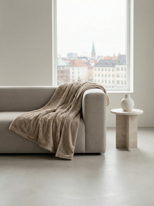 Embrace, Throw, L150xW130cm, Taupe