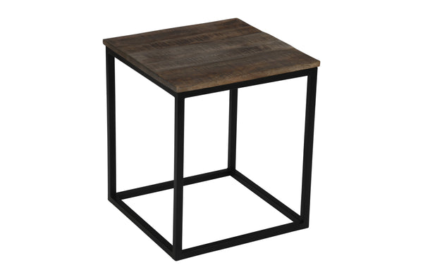 Geo 1007G, Side Table, Solid Mango French Grey