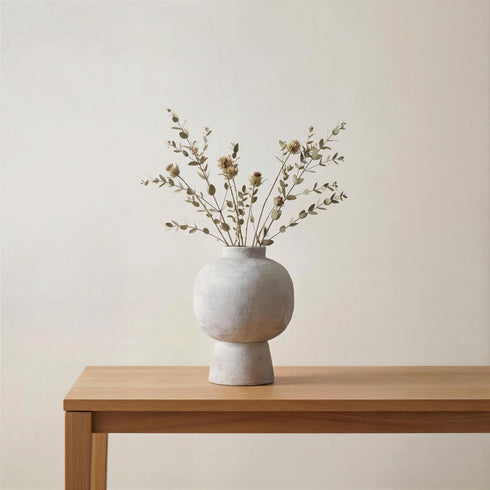 Oasis, Vase, dia25xH33cm, Sandy Grey
