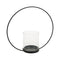 Sander, Lantern, H34.5xW34.5xD12 cm, Raven/Clear