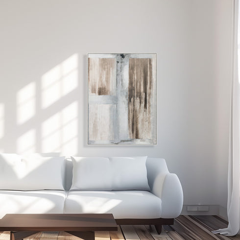 Tropea, Collage Art, H120xW90xD3,8cm, Beige/Brown