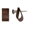 Dorian, Wall hanger, H6xW3xD5.5 cm, Mid Brown/Silver, 2-pack