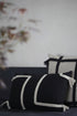 Viale, Cushion Cover, H40xW60cm, Black/Beige, Thassels