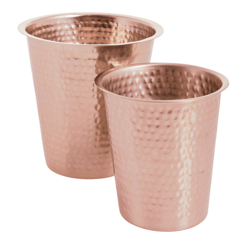 Tibor, Pot, Dia11xh11/dia14xh12.5 cm, Antique Copper, Stainless Steel