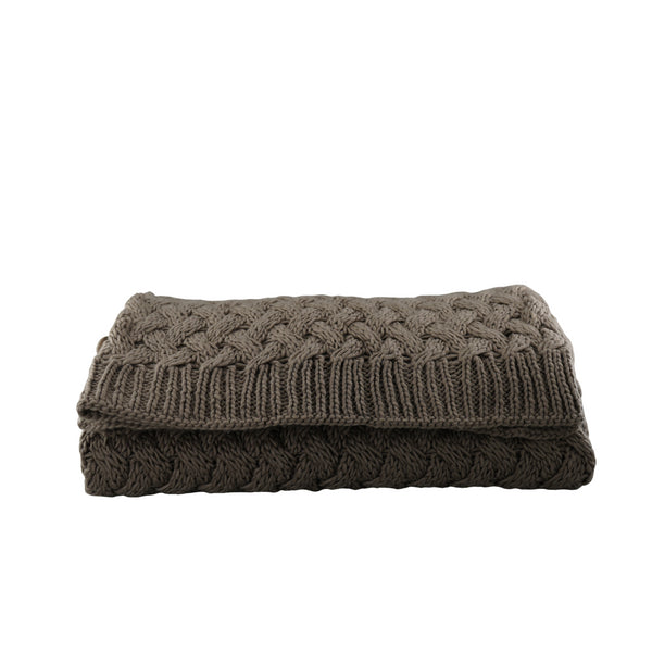 Ellie, Throw, L152xW127cm, Dark Grey (mörkgrå)/Elephant Grey/Dk Grey Melange