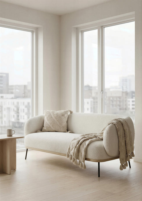 Bohemian, Throw, W130xL150 cm, Natural, Thassel
