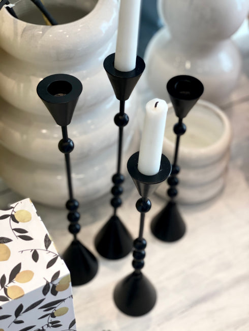 Bolly, Candle stick, dia6xH28cm, Black