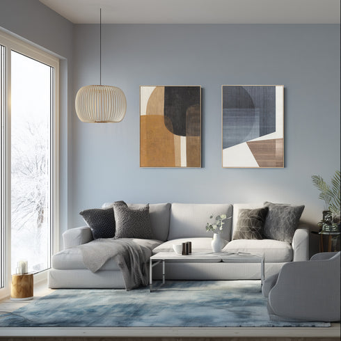 Wander, Canvas Print, H120xW90xD3,8cm, Zen Blue/Steel Blue