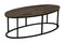 GEO 1008G, Oval Coffee Table, Solid Mango Frensh Grey