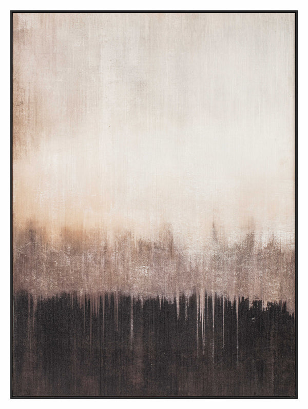 Forest, framed printing on gesso canvas, H120xW90xD4,5cm, Beige/Black
