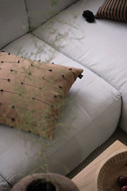 Ransvik, Cushion Cover, H50xW50cm, Black/Tobacco