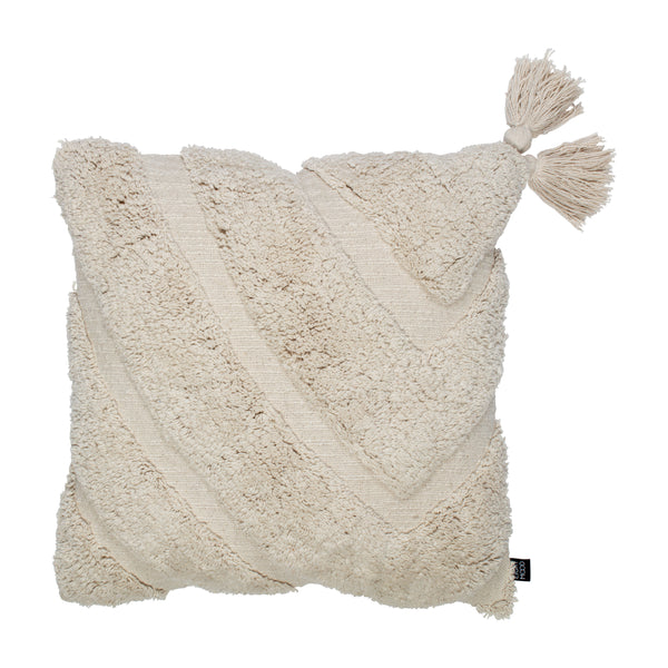 Bohemian, Cushion Cover, H45xW45cm, Natural, Thassels