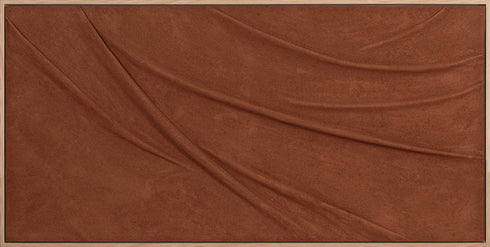 Softline, Framed hand painting, H140xW70xD4.9cm, Terracotta