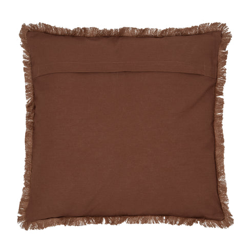 Freya, Cushion Cover, H50xW50cm, Cognac, Fringes