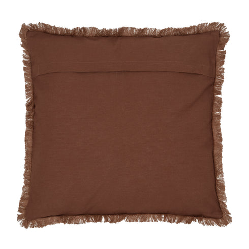 Freya, Cushion Cover, H50xW50cm, Cognac, Fringes
