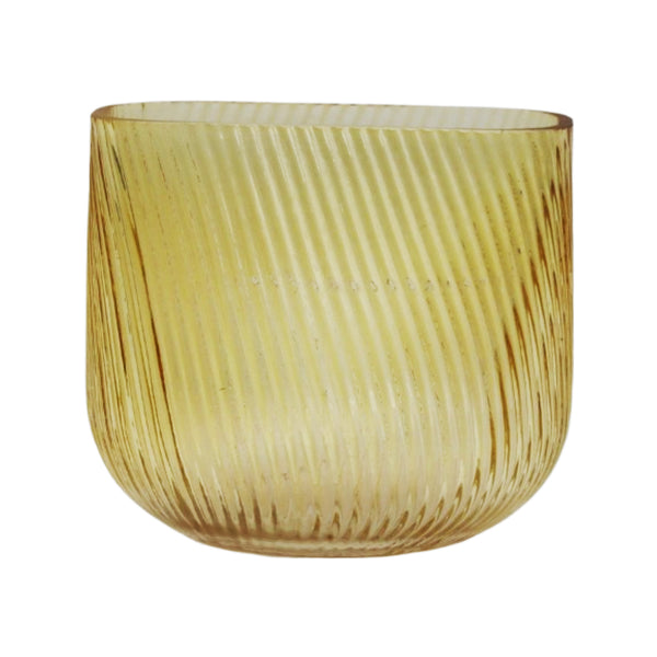 Bliss, Candle Holder, dia14xH12,5cm, Brown