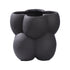 Limestone, Vase, dia18.5xH18xW18.5cm, Black (svart)