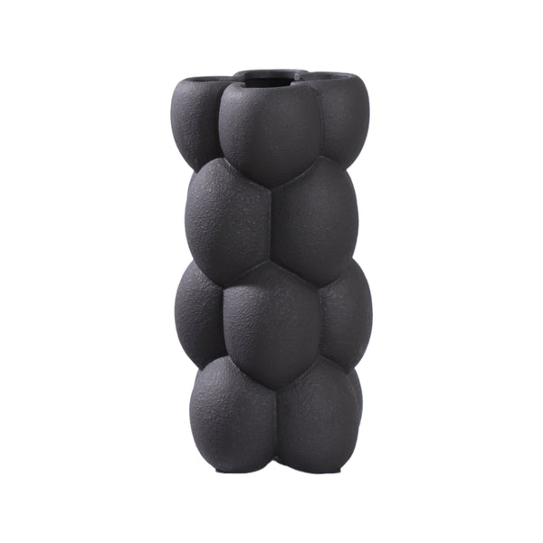 Limestone, Vase, dia18xH36xW18cm, Black (svart)