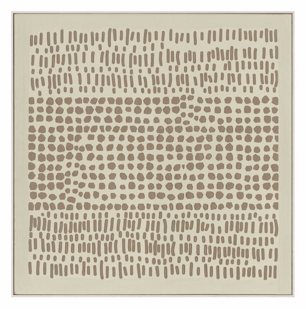 Linde, Hand Painting, H100xW100xD3,8cm, Beige