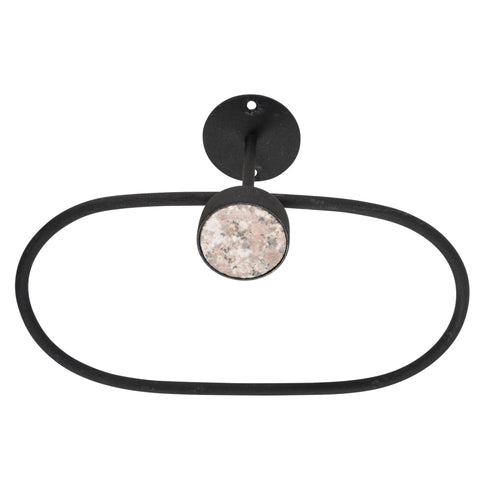 Milford, Towel Ring, H15xW23xD8cm, Black/MuLighti