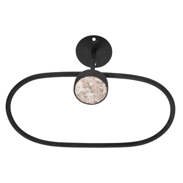 Milford, Towel Ring, H15xW23xD8cm, Black/MuLighti