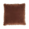Freya, Cushion Cover, H50xW50cm, Cognac, Fringes