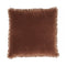 Freya, Cushion Cover, H50xW50cm, Cognac, Fringes