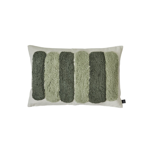 August, Cushion Cover, H40xW60cm, Natural Beige/Green