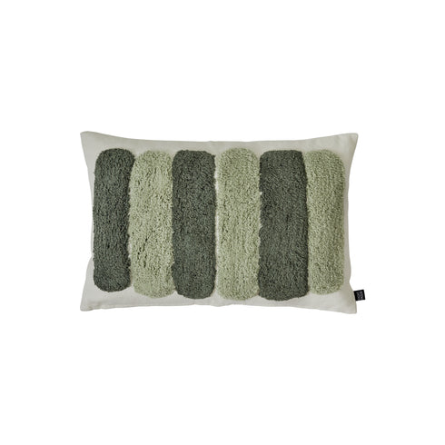 August, Cushion Cover, H40xW60cm, Natural Beige/Green