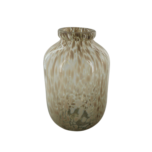 Gosa, Vase, dia17xH27cm, White/Dark grey