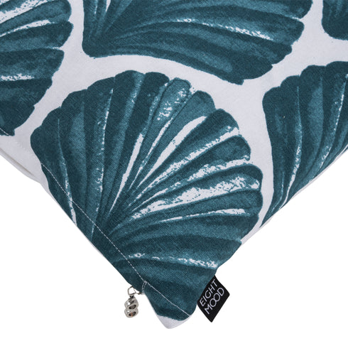 Helix, Cushion Cover, W50xL50 cm, Dark Emerald/White