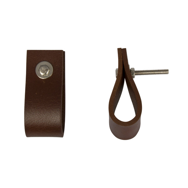 Carter, Knob, H6xW2.5xD4 cm, Brown/Silver, 2-pack
