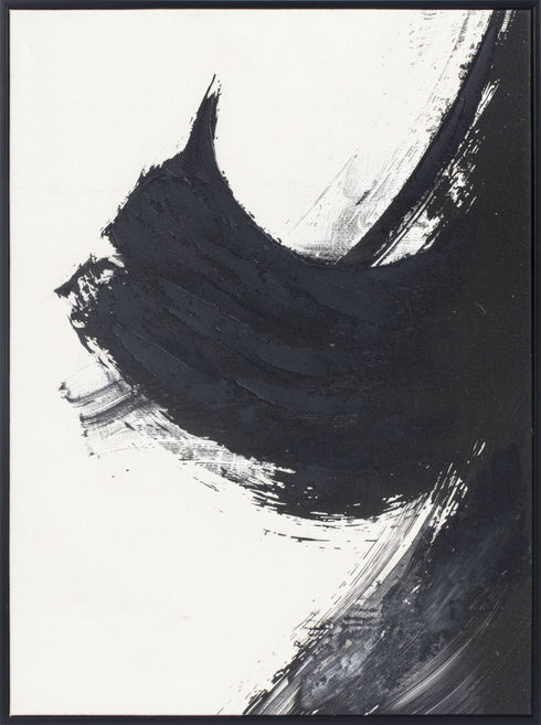 Energy , Painting, H80xW60xD3,2cm, Black/white