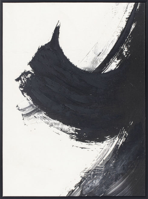 Energy , Painting, H80xW60xD3,2cm, Black/white