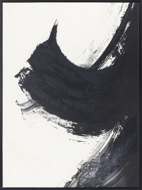 Energy , Painting, H80xW60xD3,2cm, Black/white