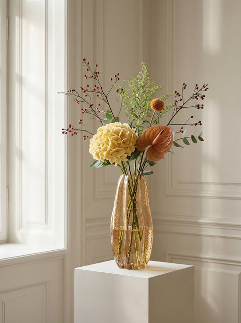 Quiso, Vase, dia13,5xH29cm, Brown (brun)