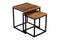 GEO 1009N, Nest of 2 Tables, 45x45x52cm & 38x38x43cm, Solid Mango Wood Nature