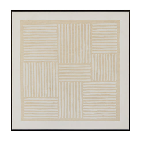 Alma, Painting, H90xW90xD3.5cm, White/Black