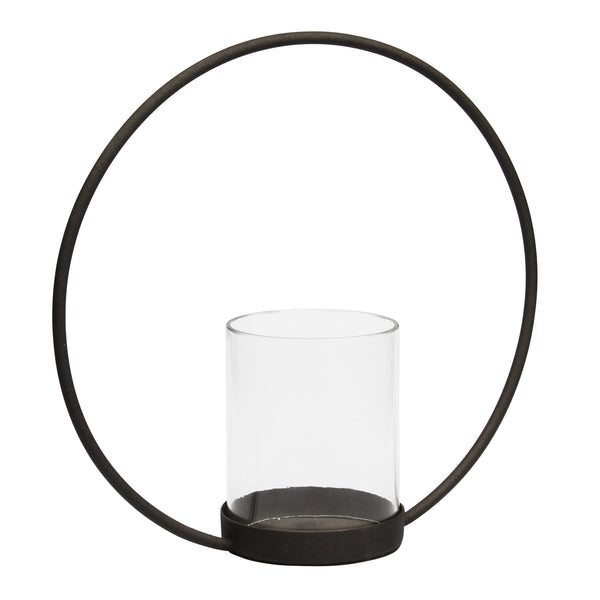 Sander, Lantern, H34.5xW34.5xD12 cm, Black/Clear