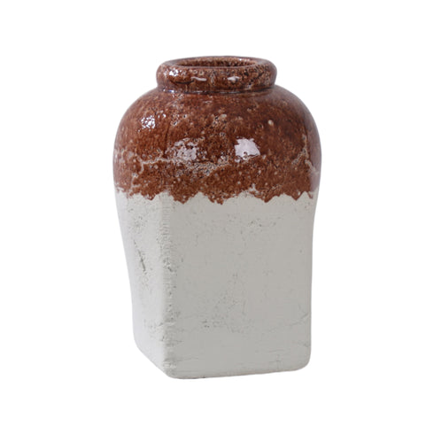 Boulder, Vase, dia24.5xH35xW24.5cm, Beige/Brown