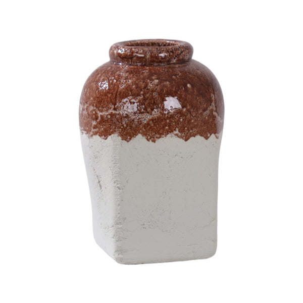 Boulder, Vase, dia24.5xH35xW24.5cm, Beige/Brown