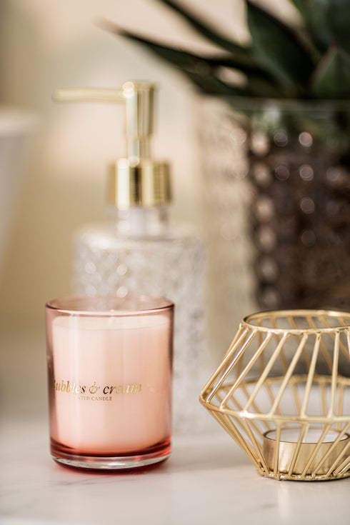 Flowing, Candle holder, dia10xH7.5cm, Gold