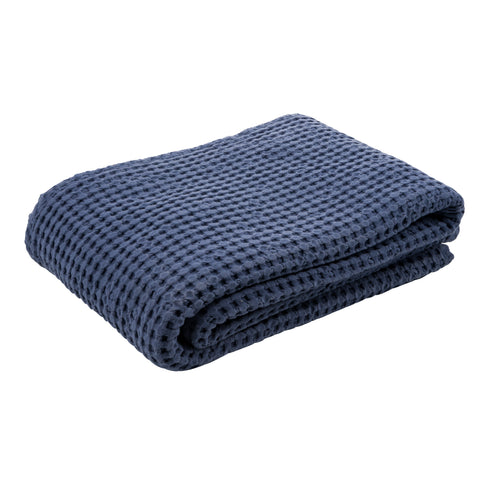 Waffel, Throw, W130xL150cm, Vintage indigo