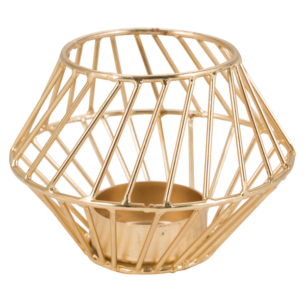 Flowing, Candle holder, dia10xH7.5cm, Gold