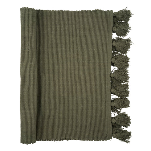 Homer, Carpet, W70xL200cm, Vetiver Green, Tassels