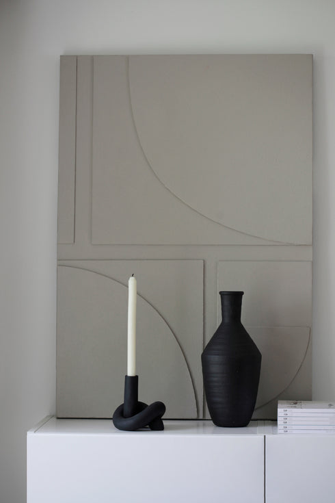 Snuggles, Candlestick, H14xW14xD14cm, Black