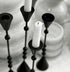 Bolly, Candlestick, dia6xH33cm, Black