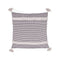 Millia, Cushion Cover, H60xW60cm, White/Black, Thassels